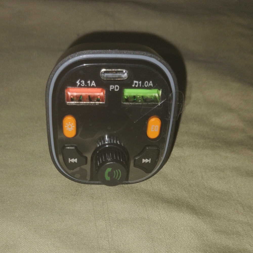 Black Car Charger Bluetooth Adapter